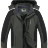 Men's Waterproof Hiking Jacket Large Size Windproof Windbreaker Camping Hunting Running Trekking Fishing Coat Men Outdoor