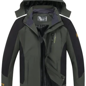 Men's Waterproof Hiking Jacket Large Size Windproof Windbreaker Camping Hunting Running Trekking Fishing Coat Men Outdoor