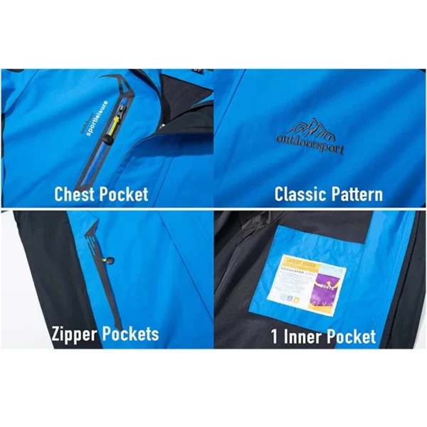 Men Autumn Jacket Camping Hiking Trekking Windbreaker Waterproof With Hood Spring Outdoor Sports Travel Climbing Coats