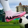 Fashion Pink Soccer Boots Men Professional Lightweight Sock Men's Football Shoe Outdoor Non-slip Original Football Boot Sneakers