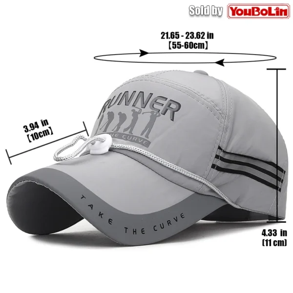 Summer With Windproof Rope Extended Brim Adjustable Baseball Cap Fishing Hat Trucker Caps Dad Hats