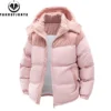 Autumn Winter Men Outdoor Removable Hooded Windbreak Jacket Coats Men Warm Outwear Casual Fashion Solid Parkas Jacket Male Tops