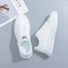 Outdoor Women Walking Shoes Skateboarding Shoes Women Sneakers PU Leather Lace-Up Breathable Jogging Casual Sneakers De Mujer