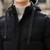 Mid-length New Thickened Hooded Jacket for Winter Men Warm Cotton-padded Jacket for MenLeisureDown Mountaineering Overcoat Men
