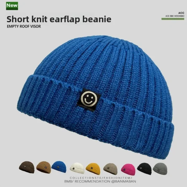 Fashion Hip Hop Beanie Knitted Hat Men Skullcap Women Winter Warm Brimless Baggy Melon Cap Cuff Docker Fisherman Beanies Hats