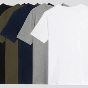 Premium Quality Organic 100% Cotton Mens Solid T-shirts Regular Cotton Men's T-Shirt Solid Color Casual Crew Neck Unisex Summer