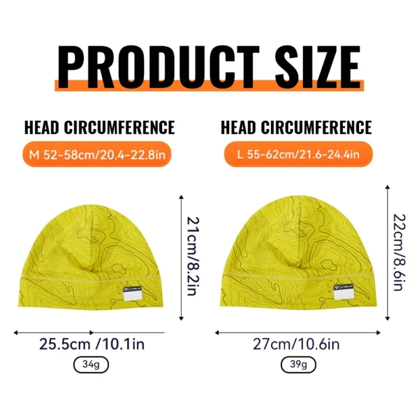 WRELS Fleece Watch Cap Beanie Hat Winter Skull Cap Warm Beanie Thick Windproof Lightweight for Running Skiing Cycling Sports