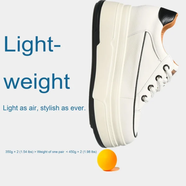 Fujin 9cm 3 inch comfortable platform sneakers for women Genuine Leather Women Vulcanized Shoes Platform High Heels Casual Shoes