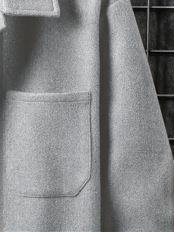 Men's Casual Jacket Button up Outerwear Autumn Warm Windbreaker Coat Stylish Leisure Knittedwear for Fall Season