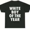 WHITE BOY OF THE YEAR T Shirts Cotton Print T-shirt Retro Casual Streetwear Vintage Tee Fashion Loose Cotton Unisex